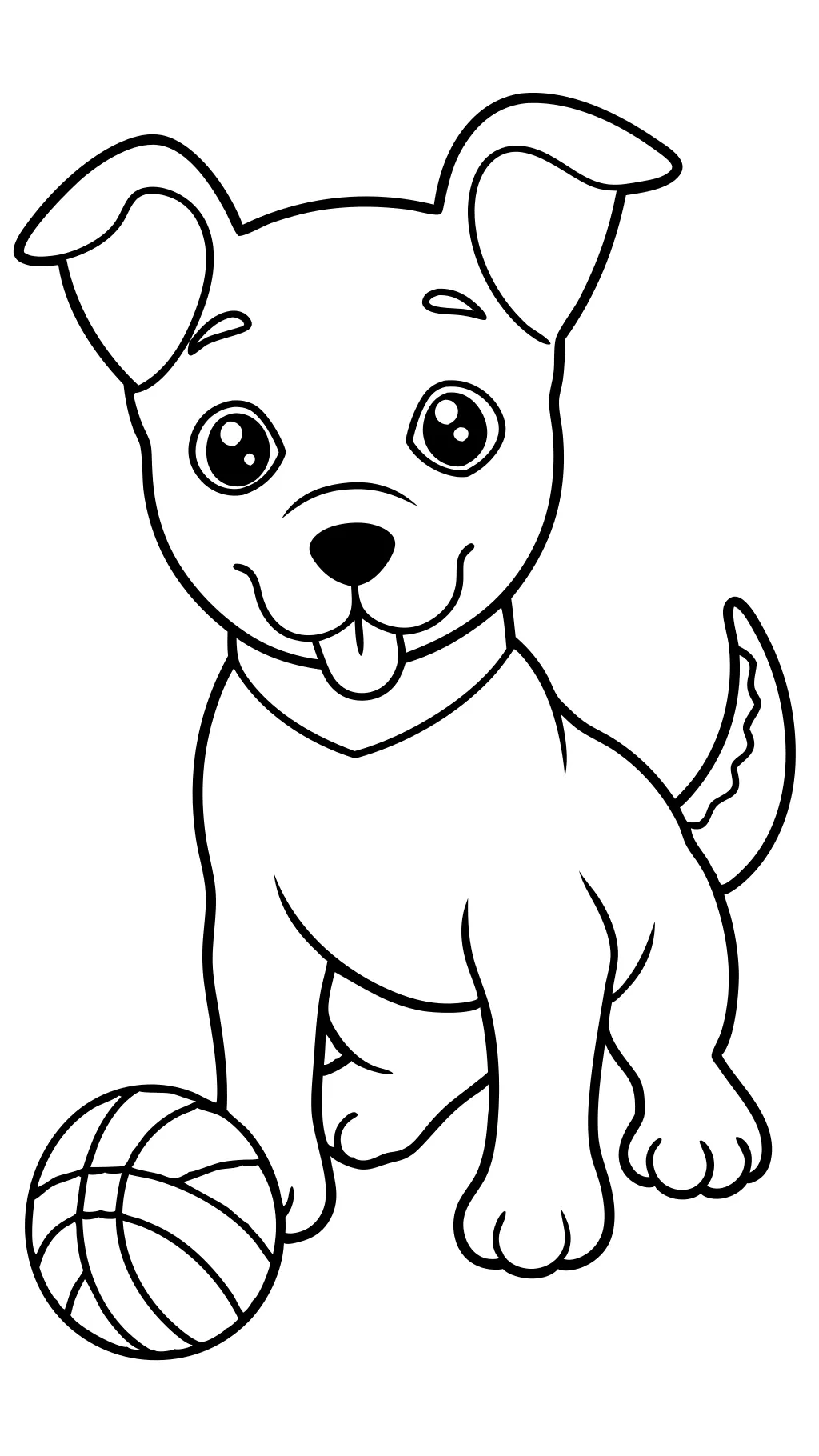 coloriages de chiots mignons